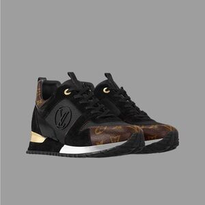 Louis Vuitton Black and brown monogram “run away sneakers”
